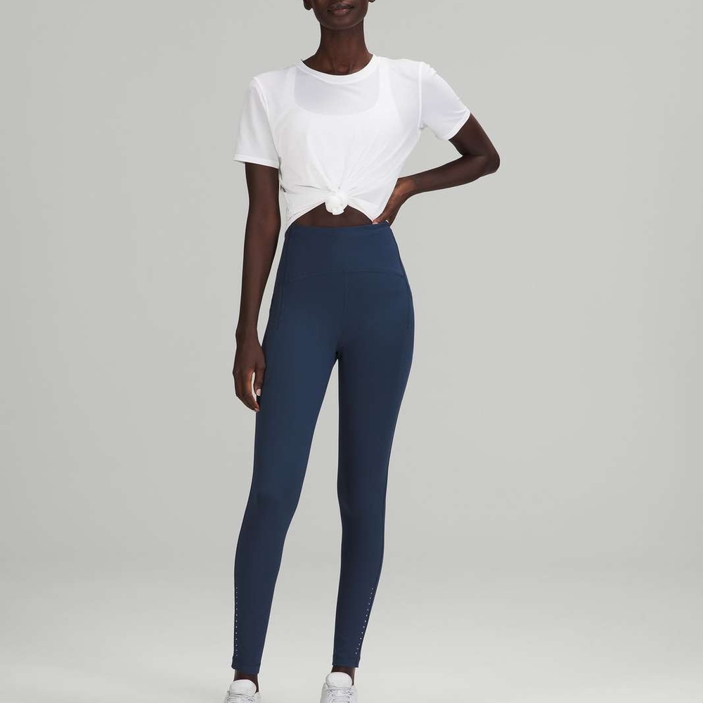 Lululemon Swift Speed High-Rise Tight 28" Sz 10 Mineral Blue - Picture 3 of 15